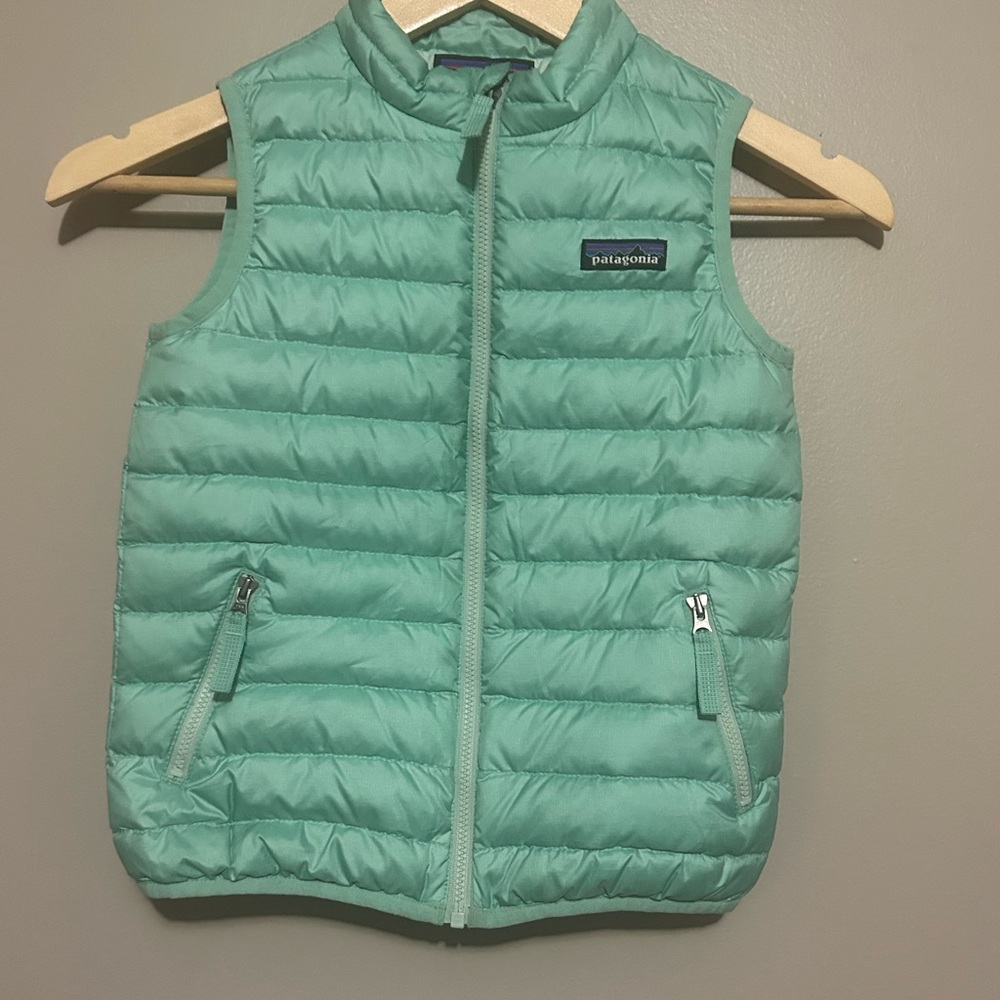 Kids Mint Green Patagonia Puffer Vest